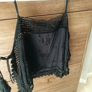 Free People flowy crochet tank